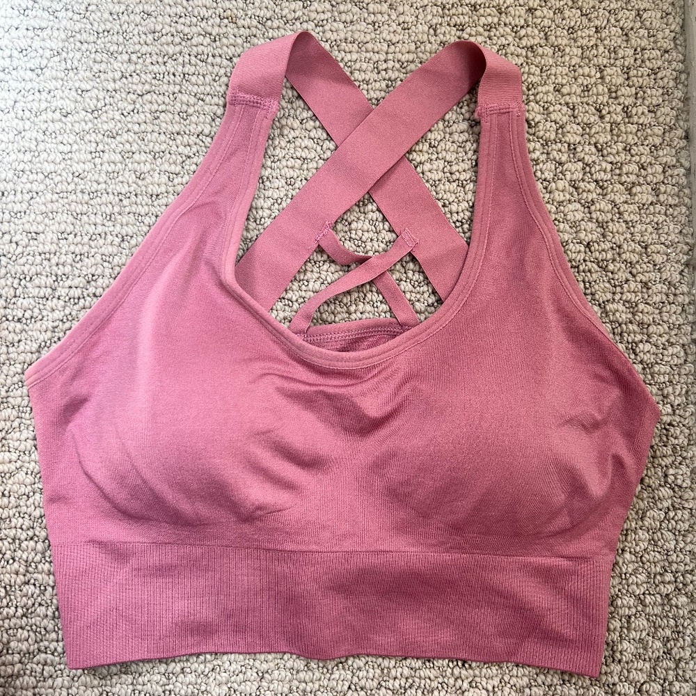 Cross Back Yoga Padded Active Wear Bra